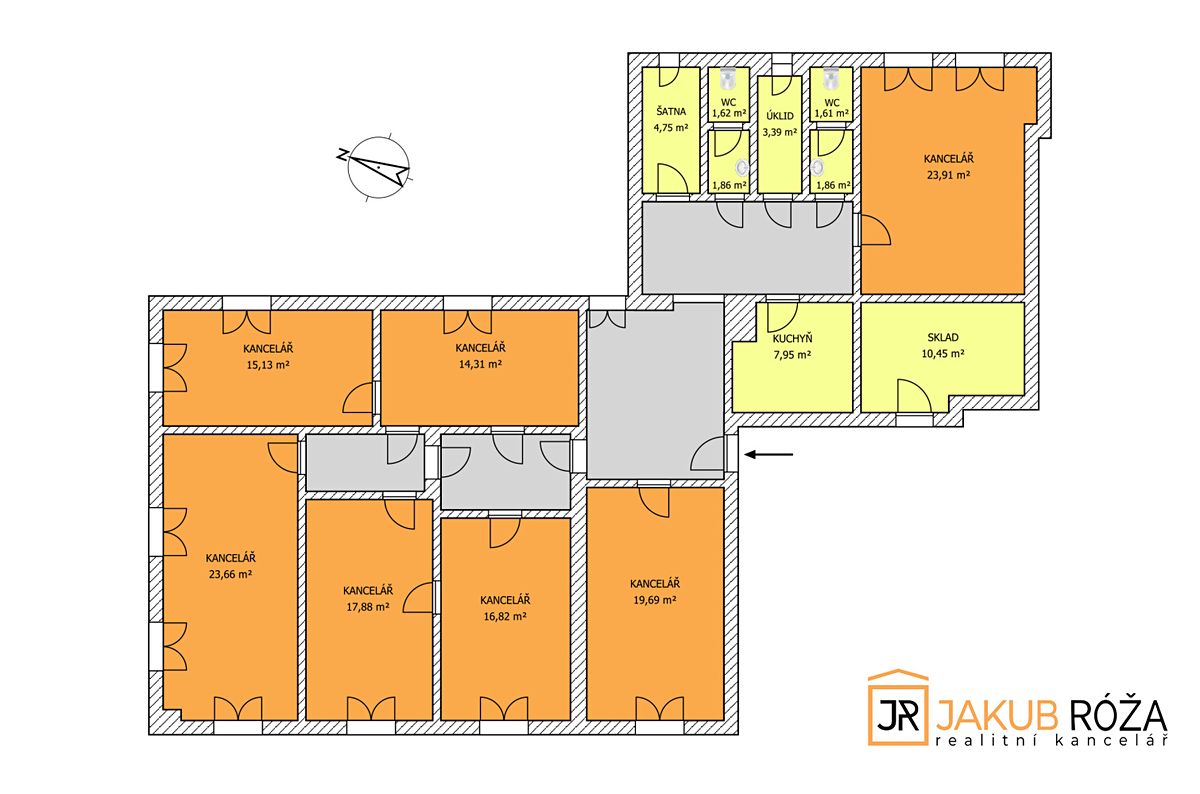 Pronájem kanceláře 206 m² – fotografie 2