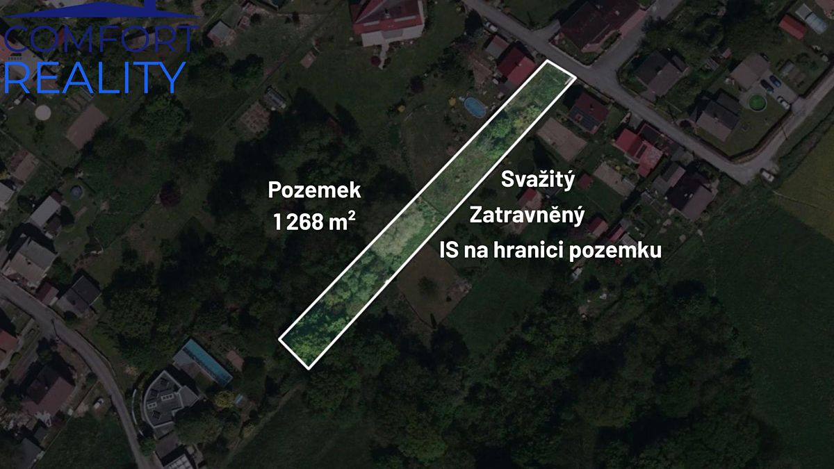 Prodej stavebního pozemku 1268 m² – fotografie 2