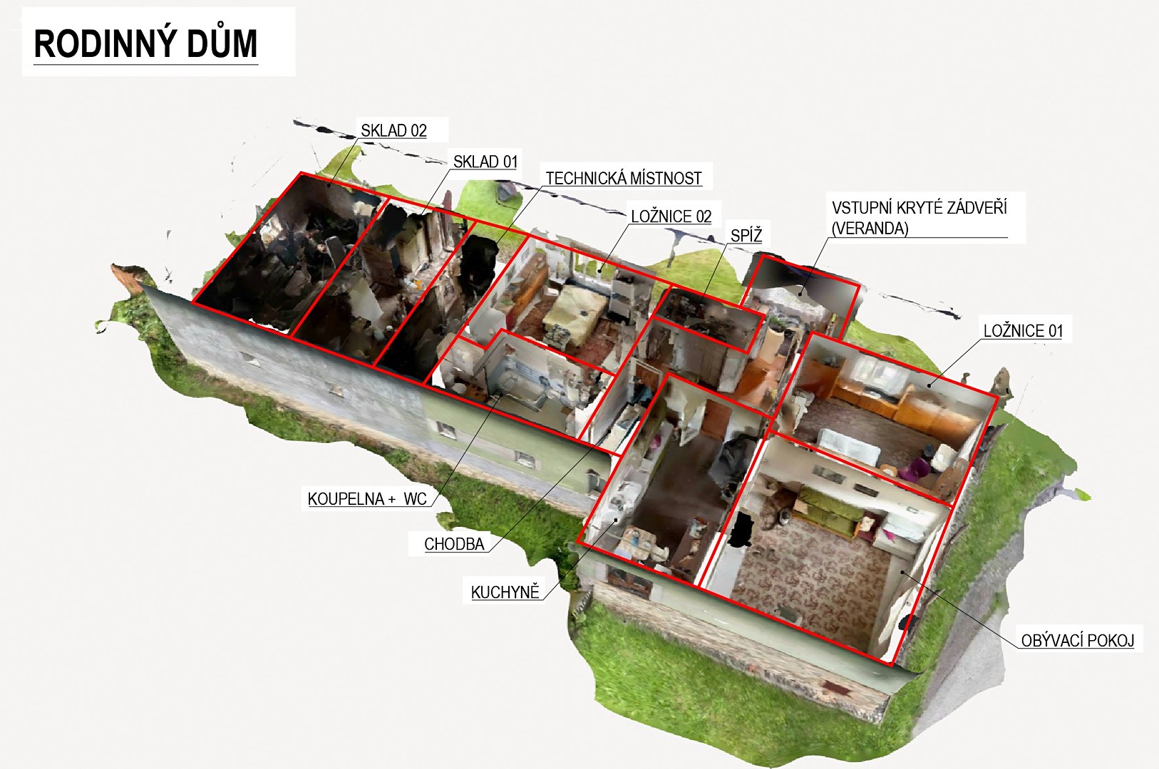 Prodej  rodinného domu 200 m², pozemek 3 644 m² – pohled 3