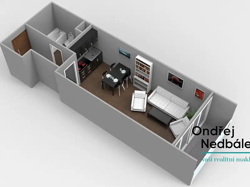 Prodej bytu 1+kk 29 m², Zlín – náhled fotky 2