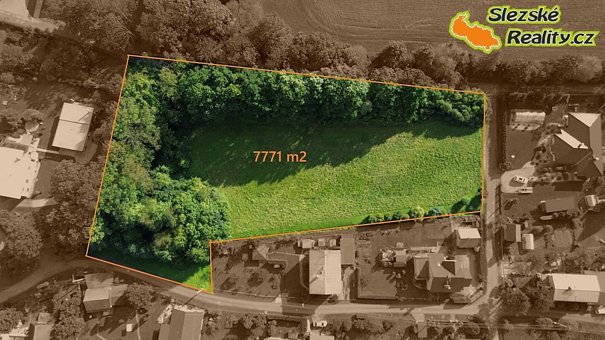 Prodej stavebního pozemku 7771 m², Fryčovice – fotka 1 z 3