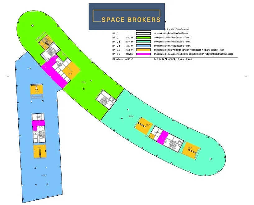 Pronájem kanceláře 596 m² - Widok 2