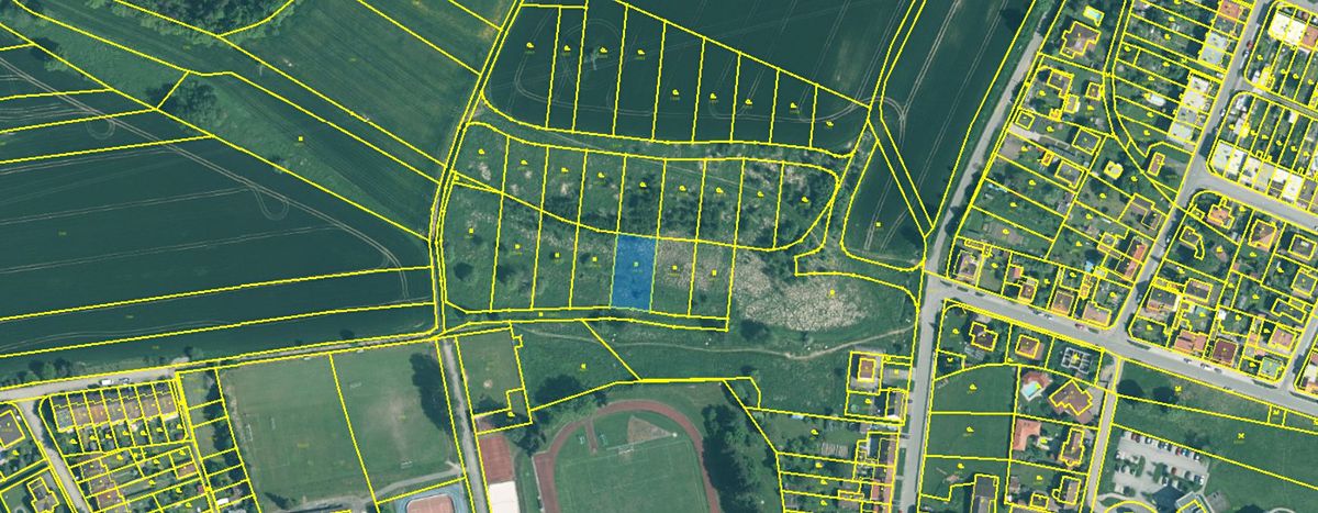 Prodej stavebního pozemku 838 m², Bechyně – fotka 1 z 3