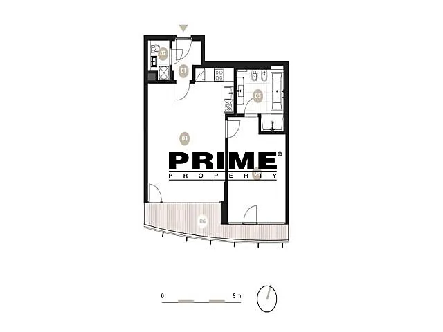 Pronájem bytu 2+kk 60 m² – pohled 6