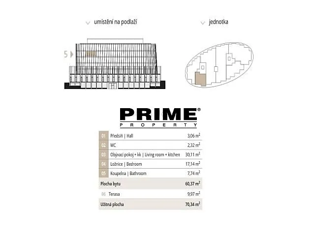 Pronájem bytu 2+kk 60 m² – další
