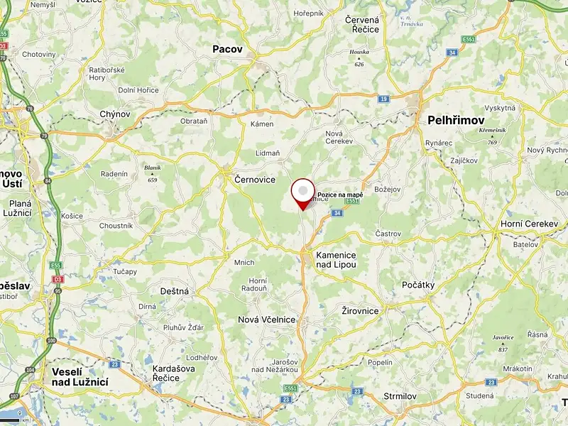Prodej pole 2395 m², Kamenice nad Lipou – náhled fotky 3