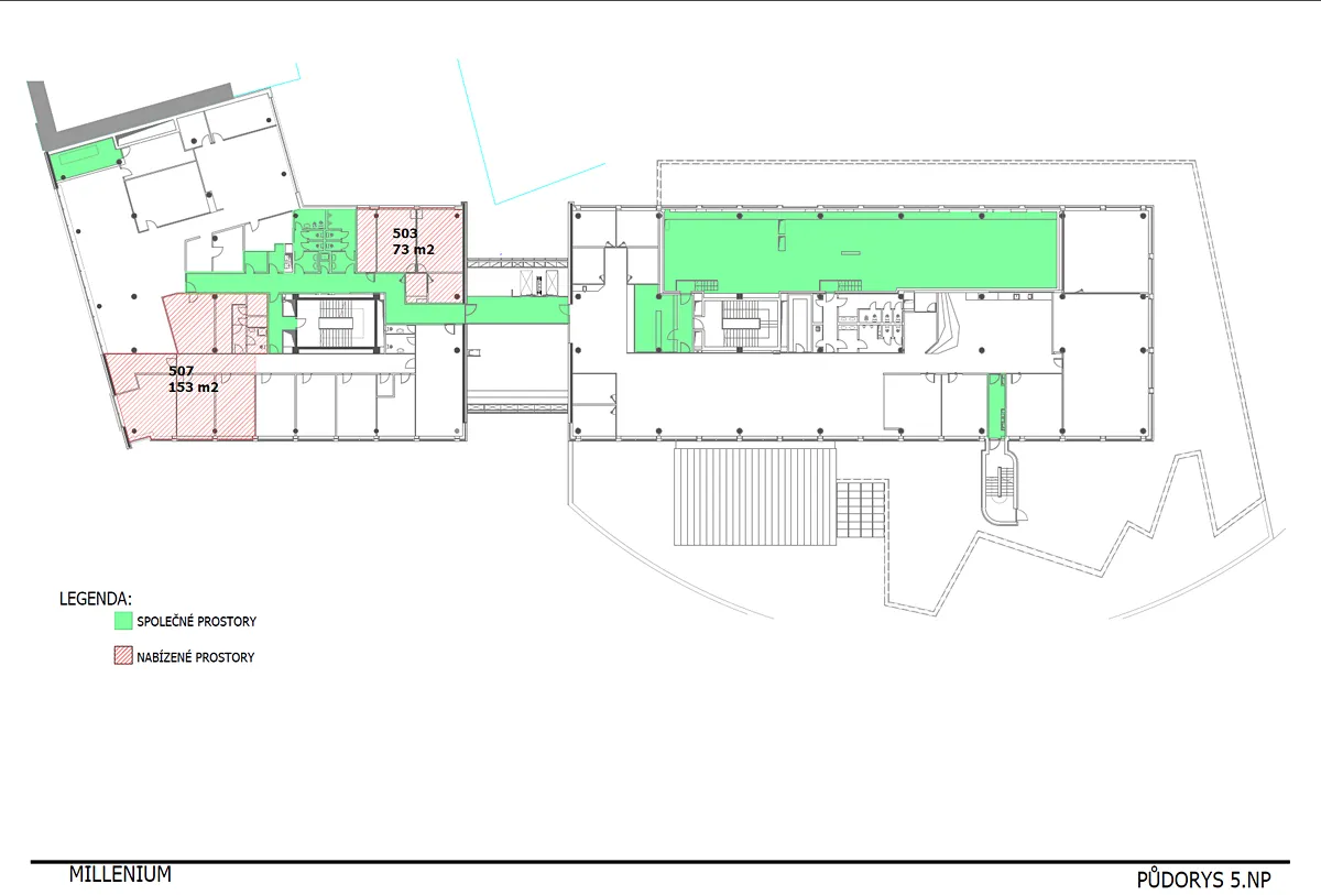 Pronájem kanceláře 153 m² – pohled 4