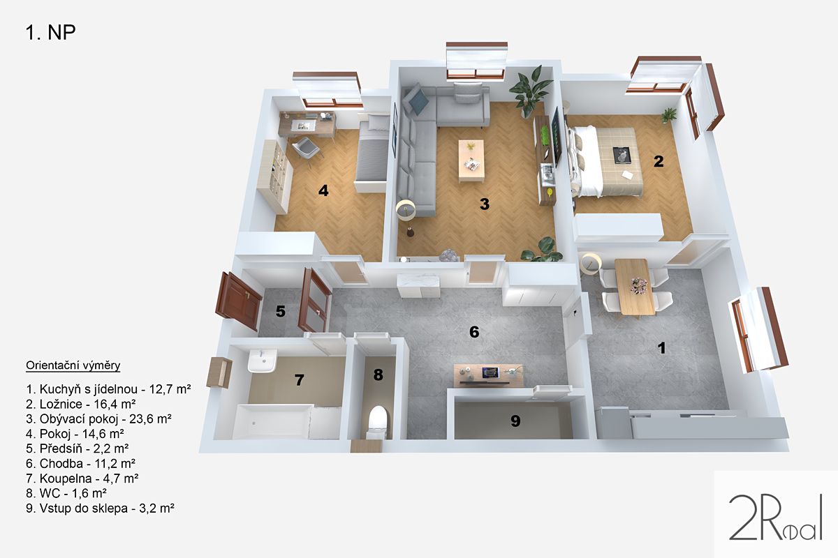 Pronájem bytu 3+1 96 m² – fotografie 3