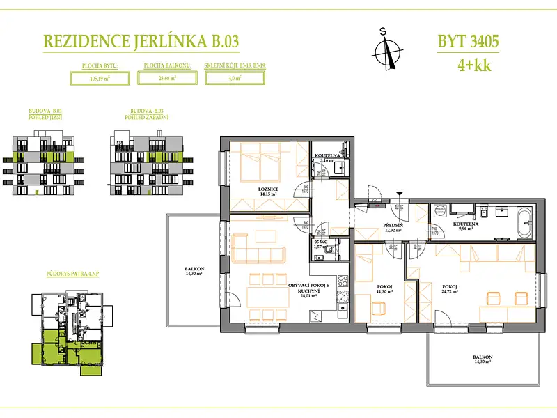 Prodej bytu 4+kk 105 m², Brno – náhled fotky 2