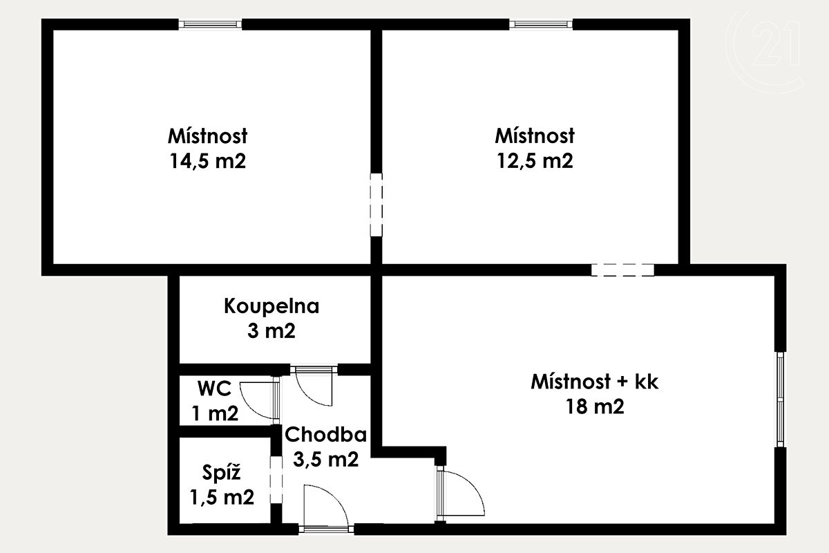 Prodej bytu 3+kk 54 m² – fotografie 2