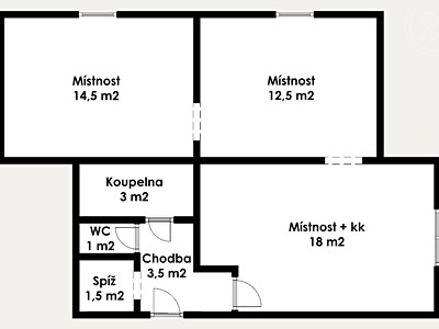 Wohnung 3+kk zum Kauf, 54 m² (2 von 17)