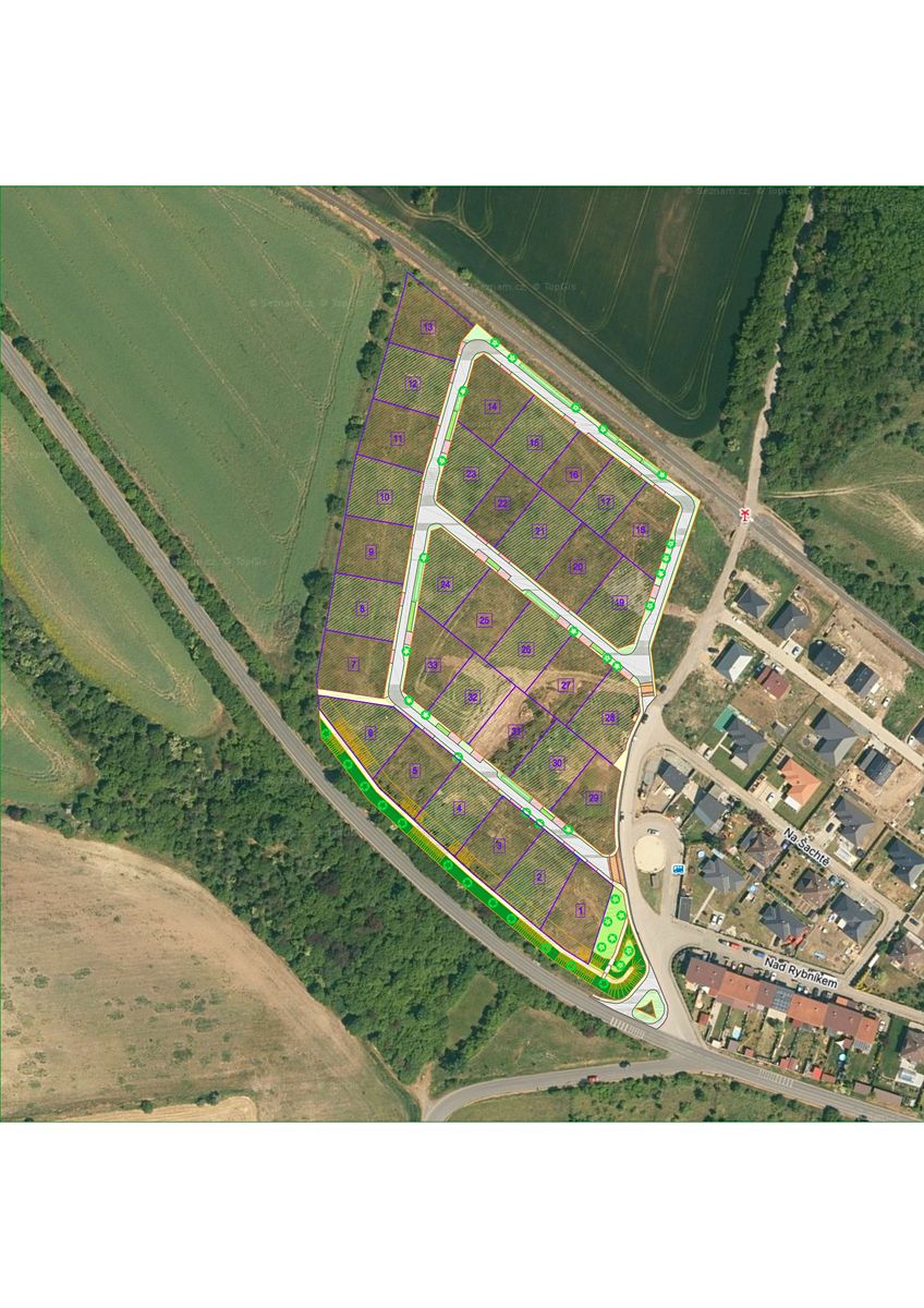 Prodej stavebního pozemku 901 m², Kralupy nad Vltavou – fotka 1 z 3
