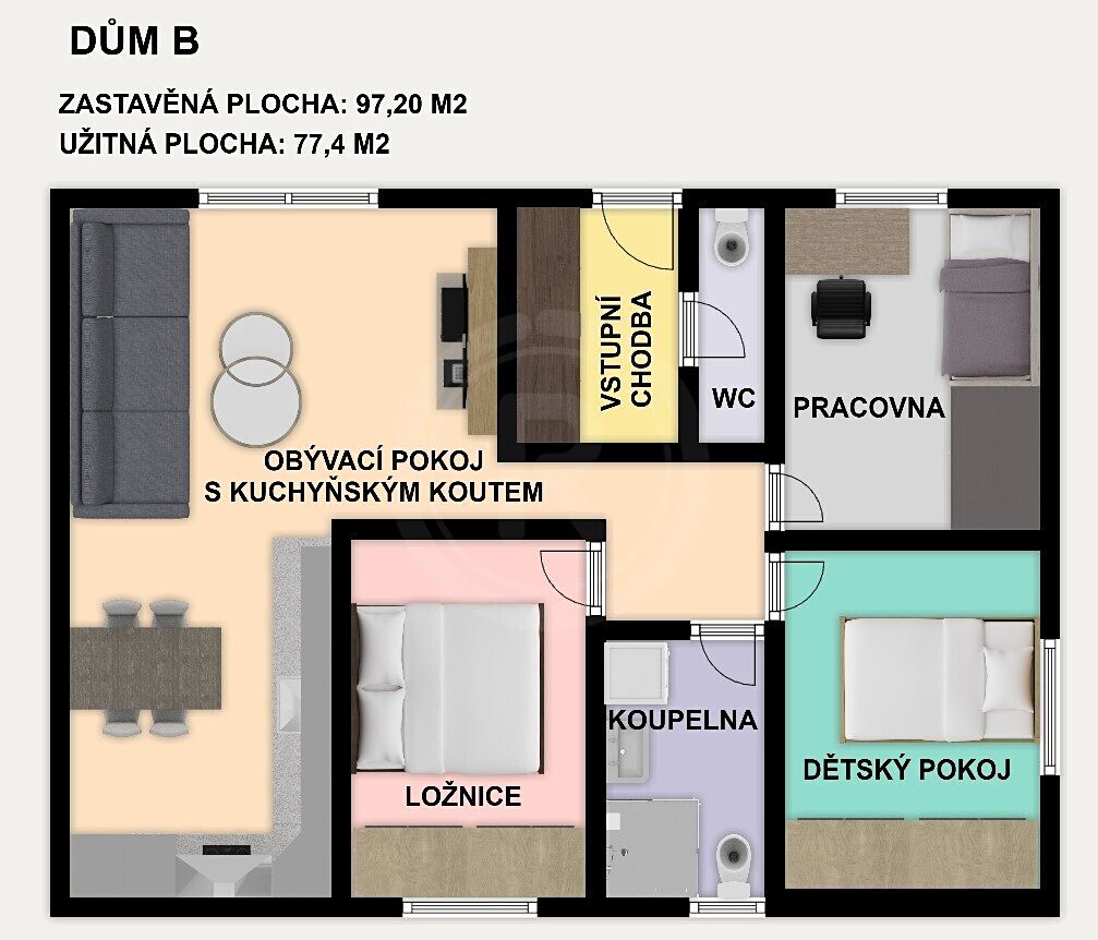 Prodej rodinného domu 84 m², pozemek 122 m² – fotografie 2