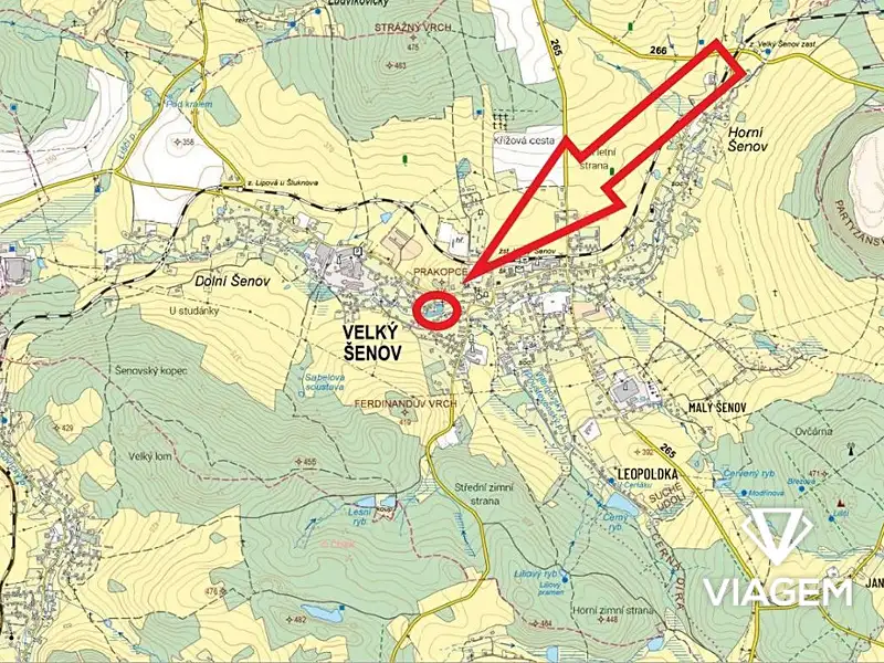Prodej stavebního pozemku 2593 m², Velký Šenov – náhled fotky 3