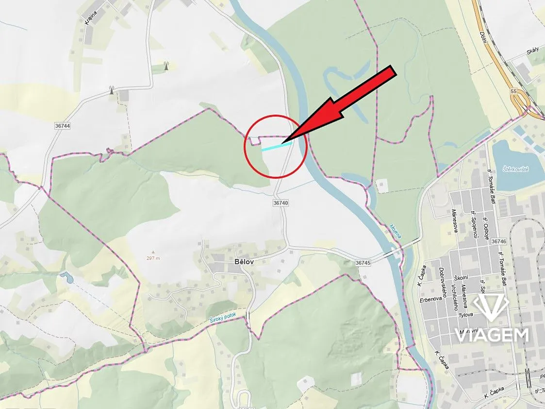 Prodej podílu 1/4 pole 964 m²