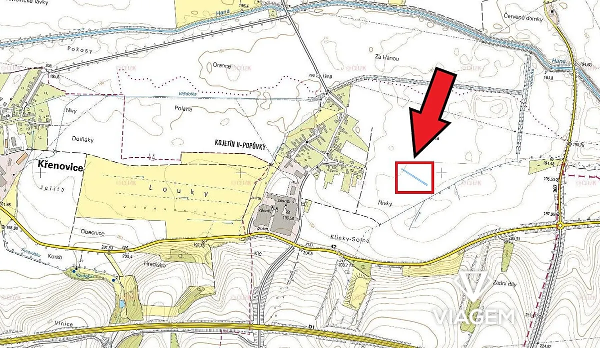Prodej podílu 25/69 pole 351 m² – pohled 4