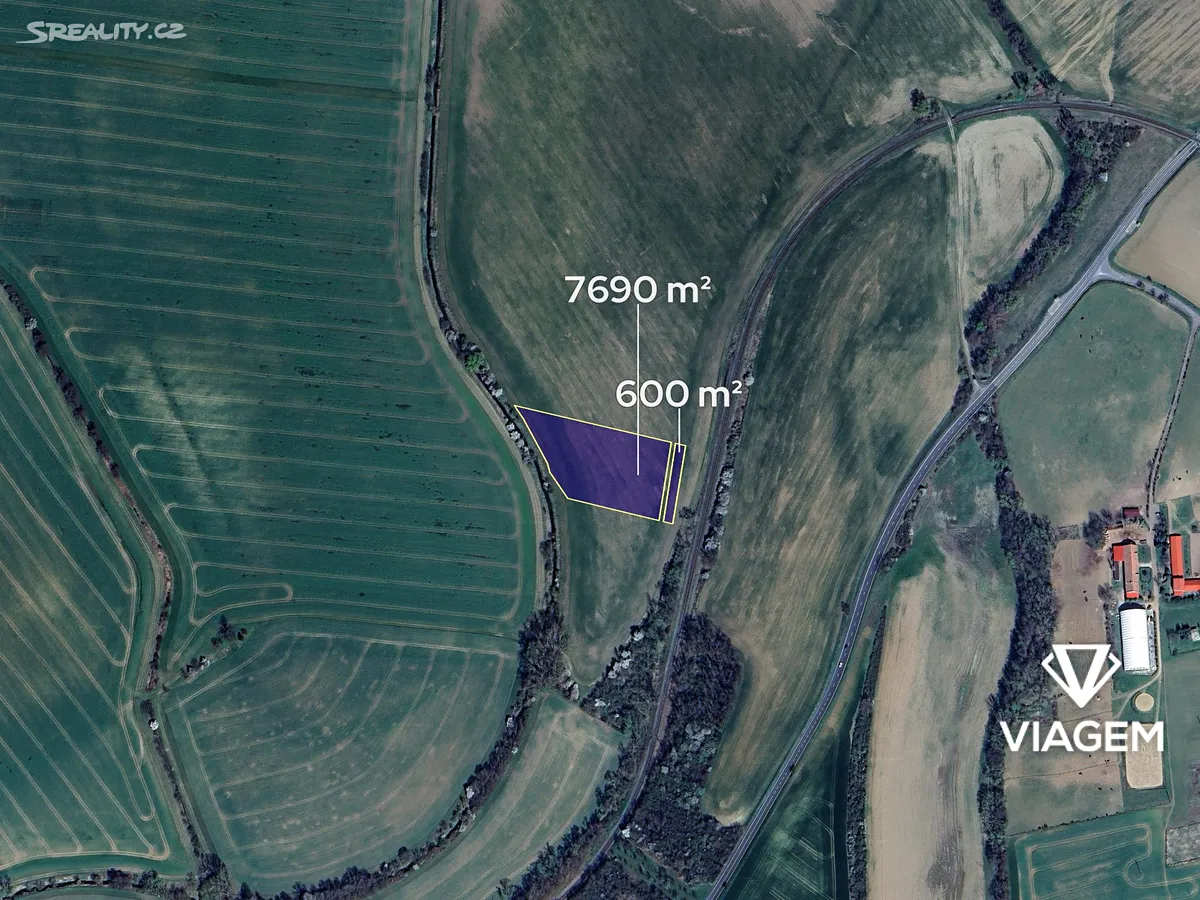 Prodej podílu 1/6 pole 1381 m² – pohled 2