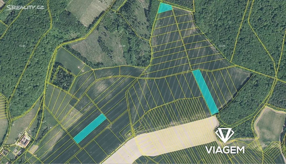 Prodej podílu 1/5 pole 3512 m² – pohled 3