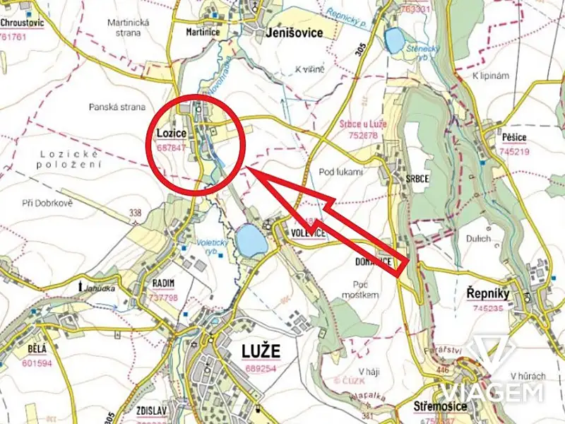 Prodej pole 11743 m², Lozice – náhled fotky 3