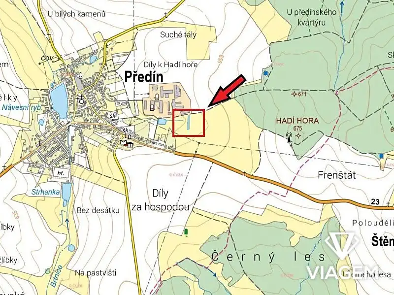 Prodej pole 1547 m², Předín – náhled fotky 3