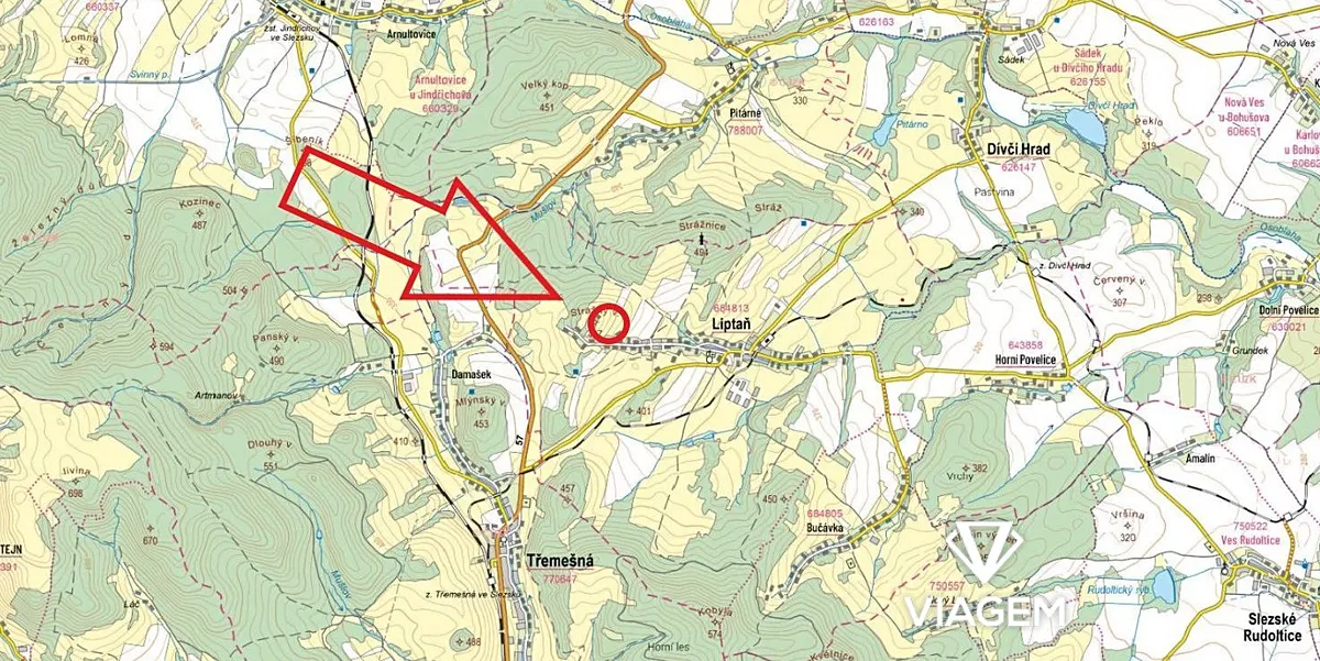 Prodej pole 4486 m²