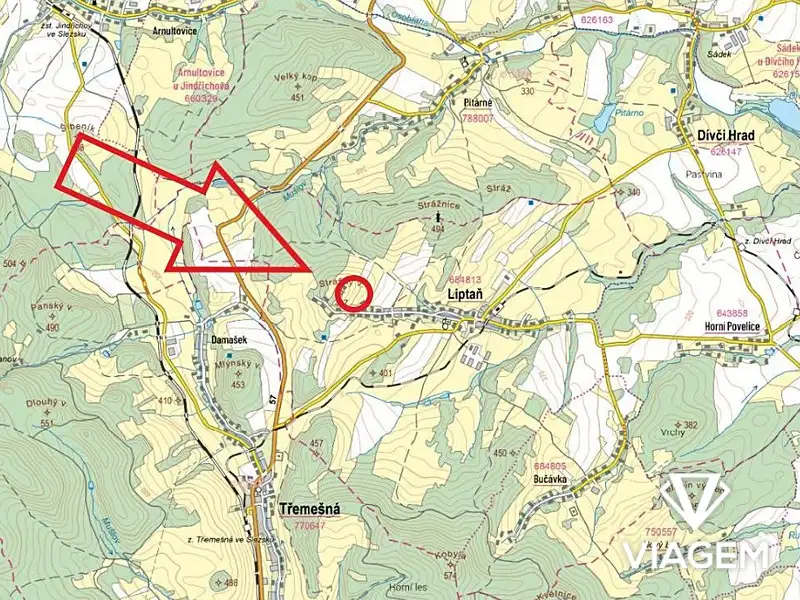 Prodej pole 4486 m², Liptaň – náhled fotky 1