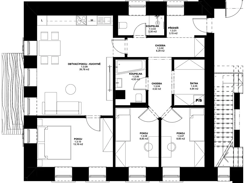 Prodej bytu 4+kk 84 m², Liberec – náhled fotky 3
