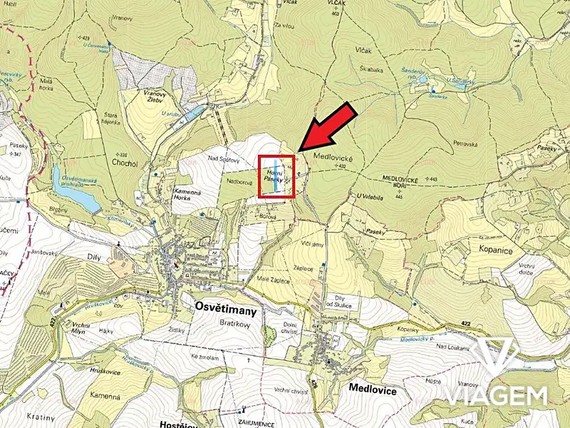 Prodej pole 5319 m², Osvětimany – náhled fotky 3