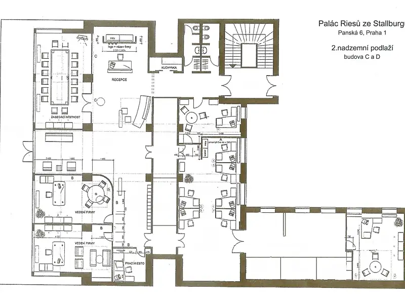 Pronájem kanceláře 432 m², Praha – náhled fotky 3