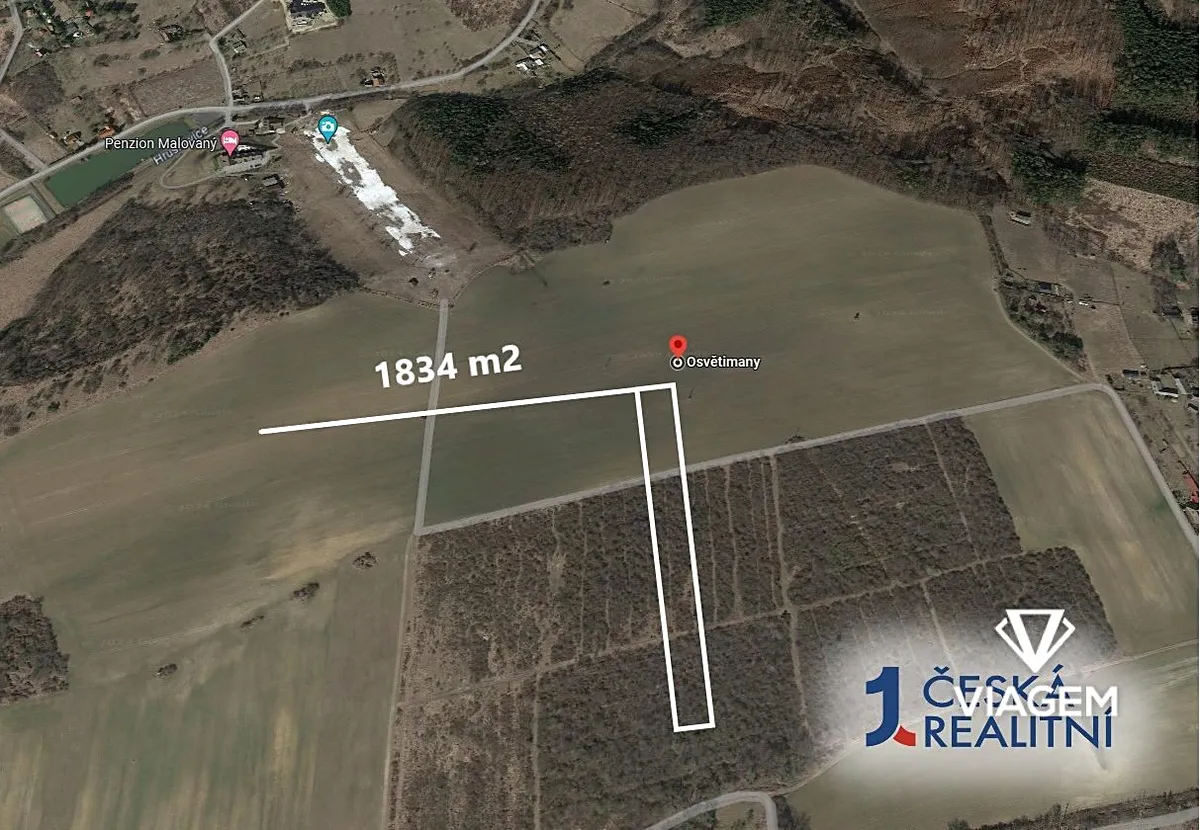 Prodej podílu 1/3 pole 1834 m²