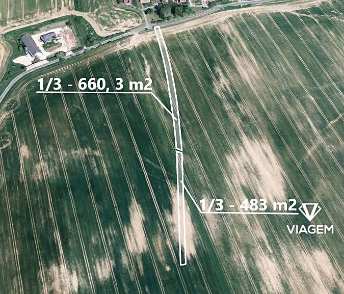Prodej podílu 1/3 pole 1143 m²