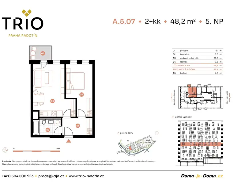 Prodej bytu 2+kk 48 m², Praha – náhled fotky 2