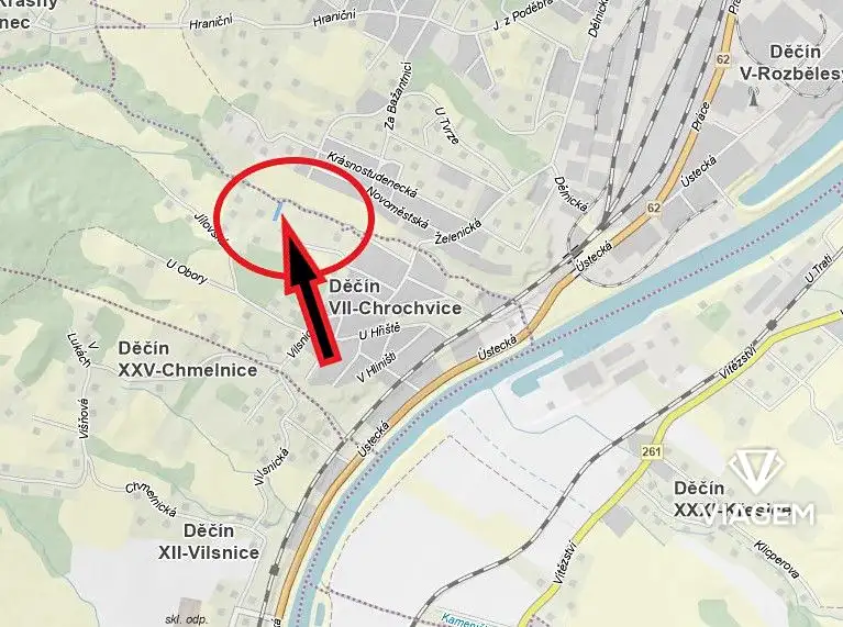 Prodej zahrady 850 m², Děčín – náhled fotky 3