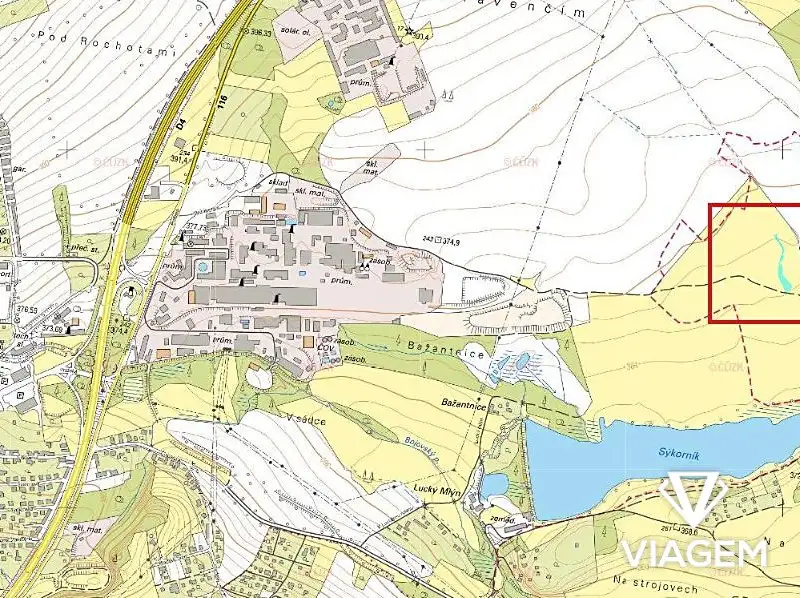 Prodej pole 1404 m², Čisovice – náhled fotky 3