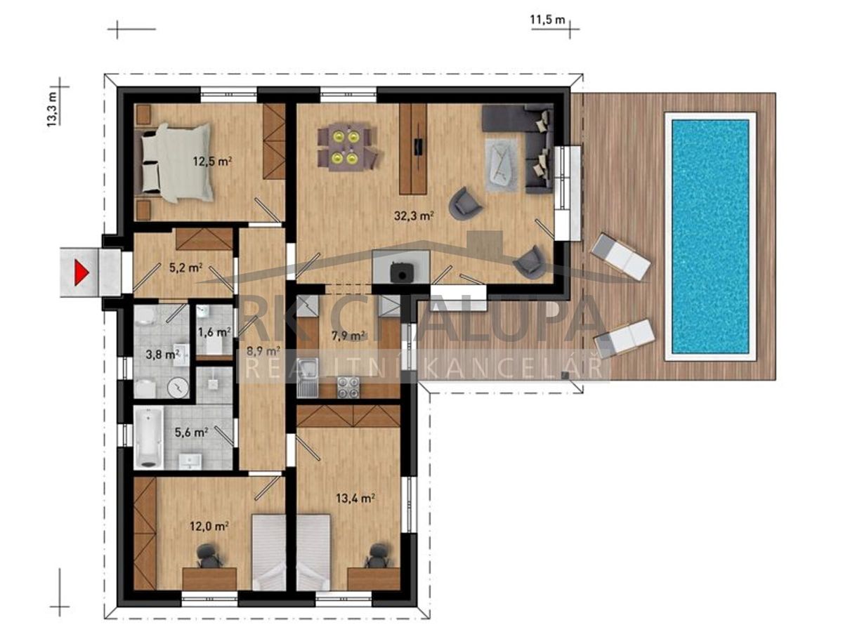 Prodej rodinného domu 104 m², pozemek 918 m² – fotografie 3