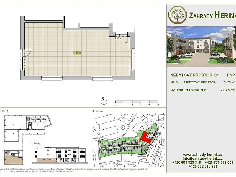 Pronájem obchodního prostoru 71 m², Herink – náhled fotky 1
