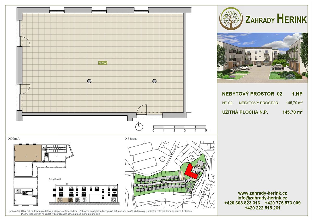 Pronájem obchodního prostoru 146 m², Herink – fotka 1 z 3