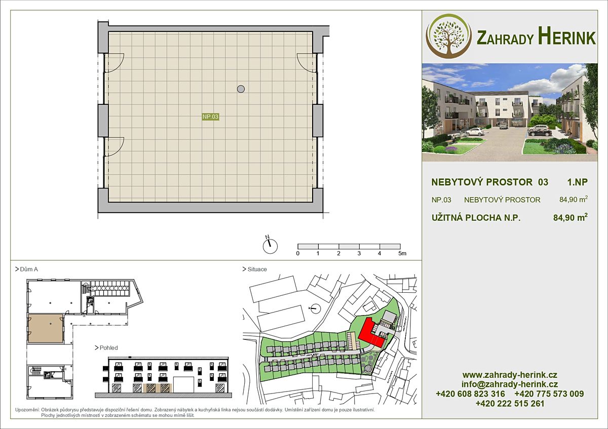 Pronájem obchodního prostoru 85 m², Herink – fotka 1 z 3
