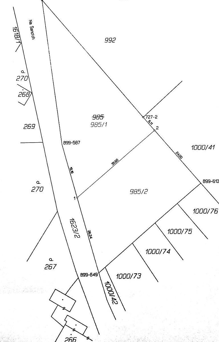 Prodej stavebního pozemku 980 m² – fotografie 2