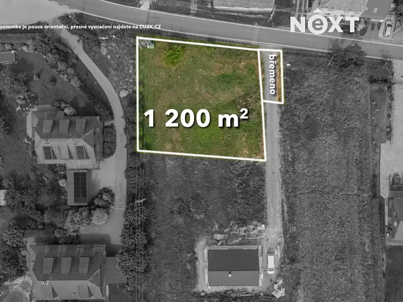 Prodej stavebního pozemku 1200 m², Nový Malín – náhled fotky 1