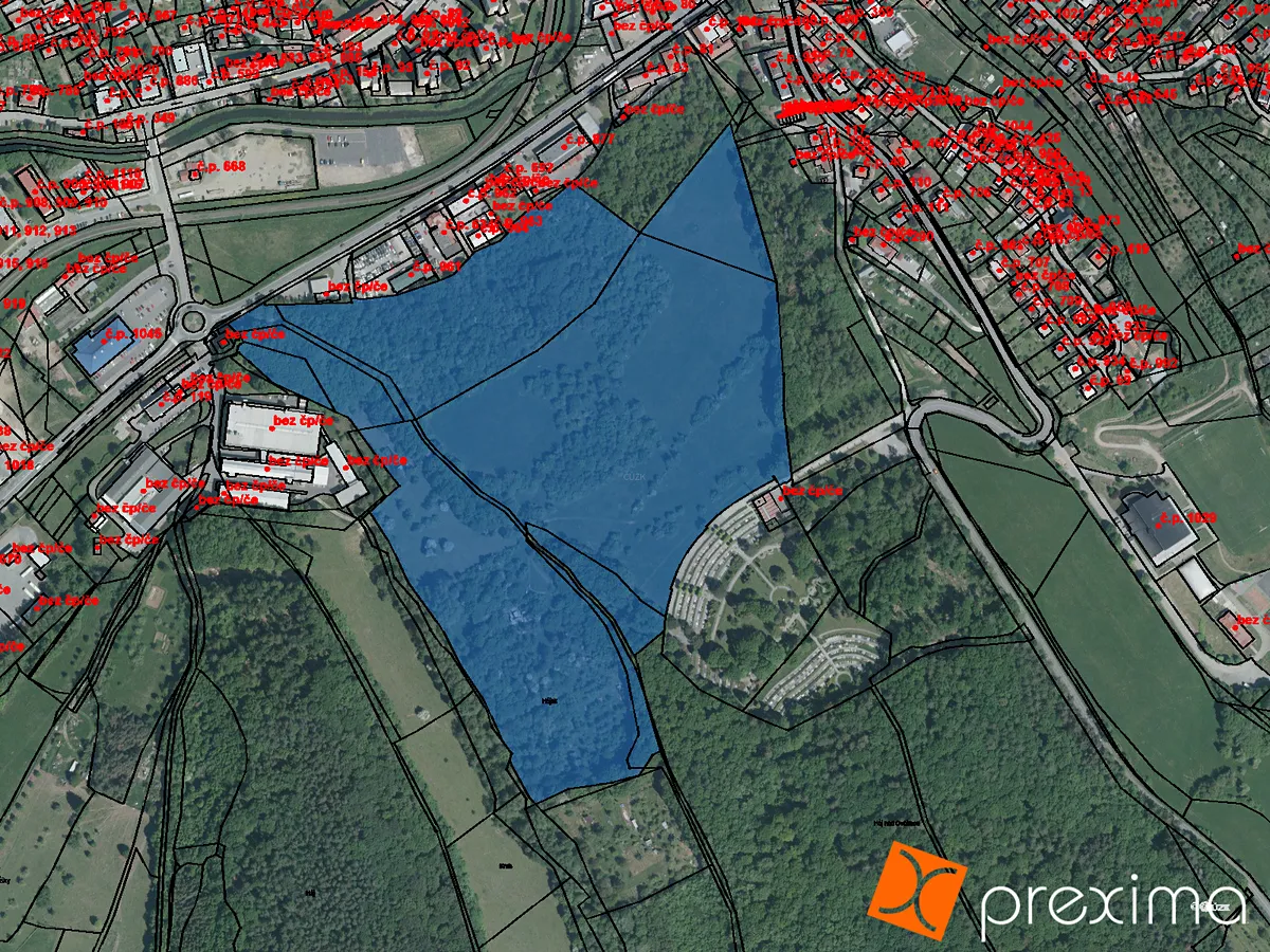 Prodej podílu 3/72 stavebního pozemku 5674 m²