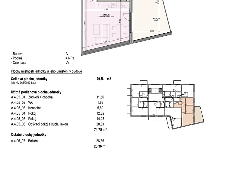 Квартира 3+kk на продаж, 86 м² (5 з 11)