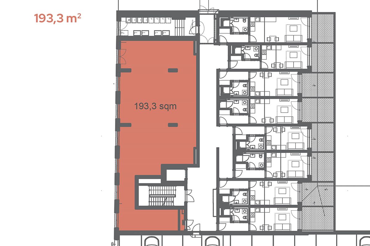 Pronájem obchodního prostoru 193 m² – fotografie 2