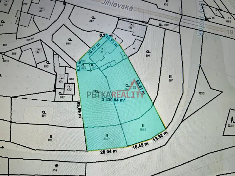 Prodej stavebního pozemku 3286 m², Tábor – náhled fotky 3