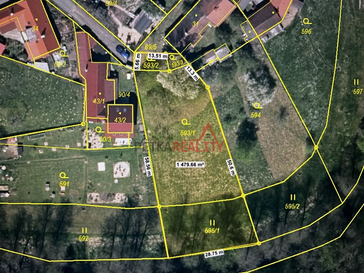 Prodej stavebního pozemku 1463 m² – fotografie 2