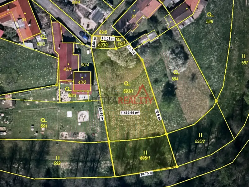 Prodej stavebního pozemku 1463 m², Tábor – náhled fotky 2