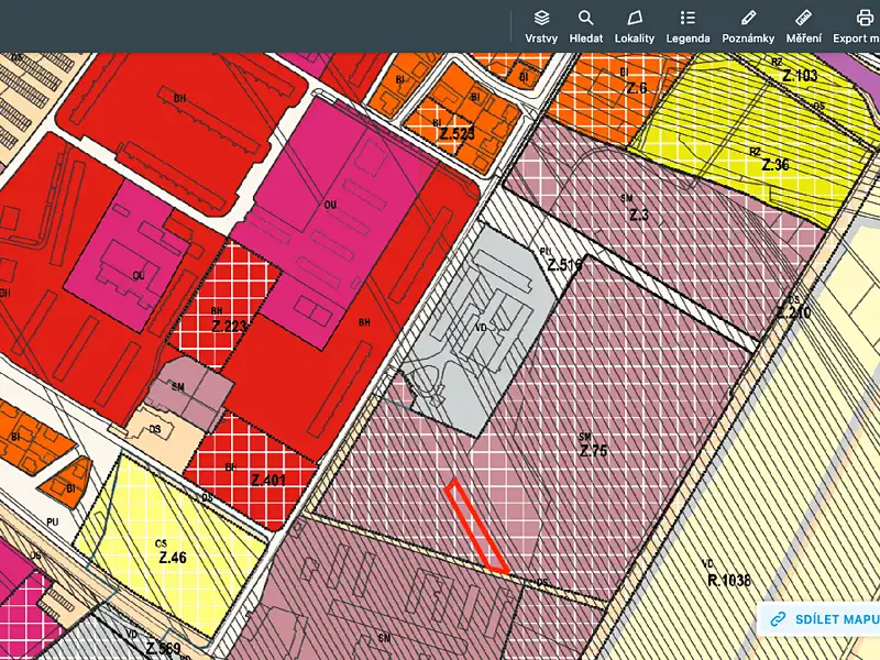 Prodej stavebního pozemku 1378 m², Veselí nad Moravou – náhled fotky 3