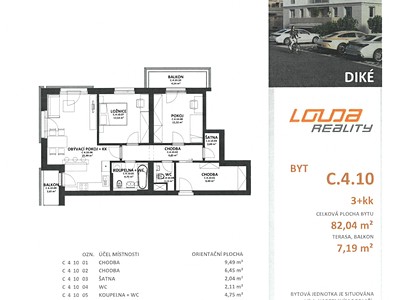 Prodej bytu 3+kk 76 m²