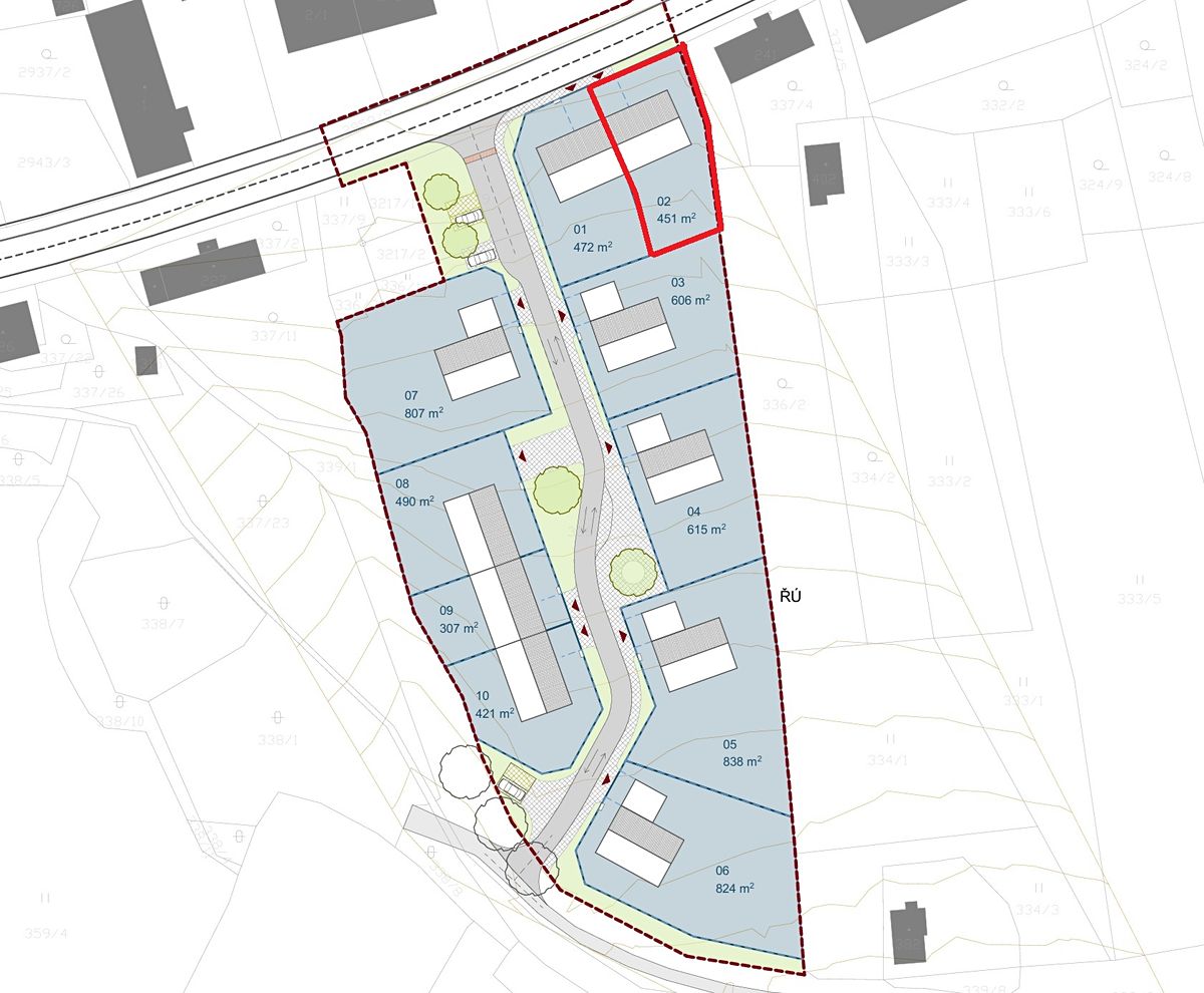 Prodej stavebního pozemku 411 m²