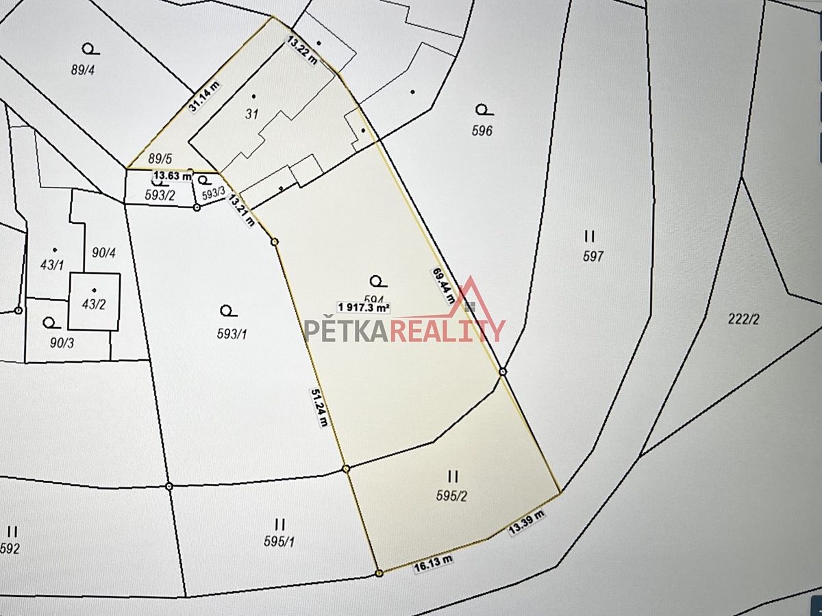 Prodej stavebního pozemku 1823 m² – fotografie 3